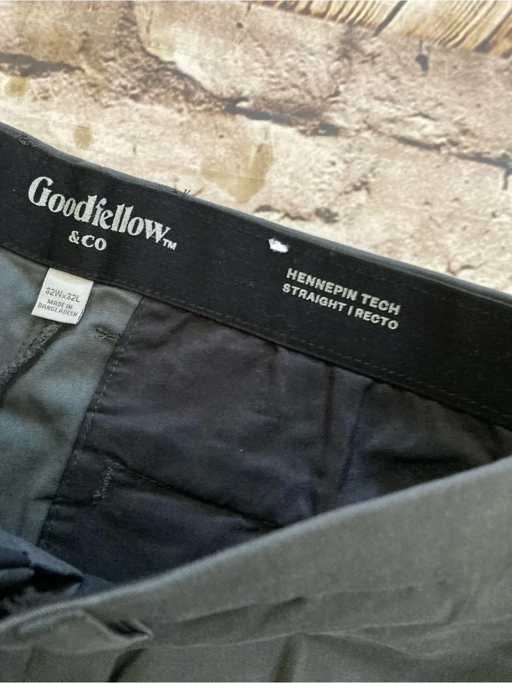 NWOT Goodfellow men’s grey Hennepin straight leg pants size 32 x 32